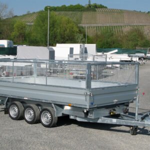 HUMBAUR HTK 3500.41 ALU Tridem 3 Achser mit Gitteraufsatz 600mm