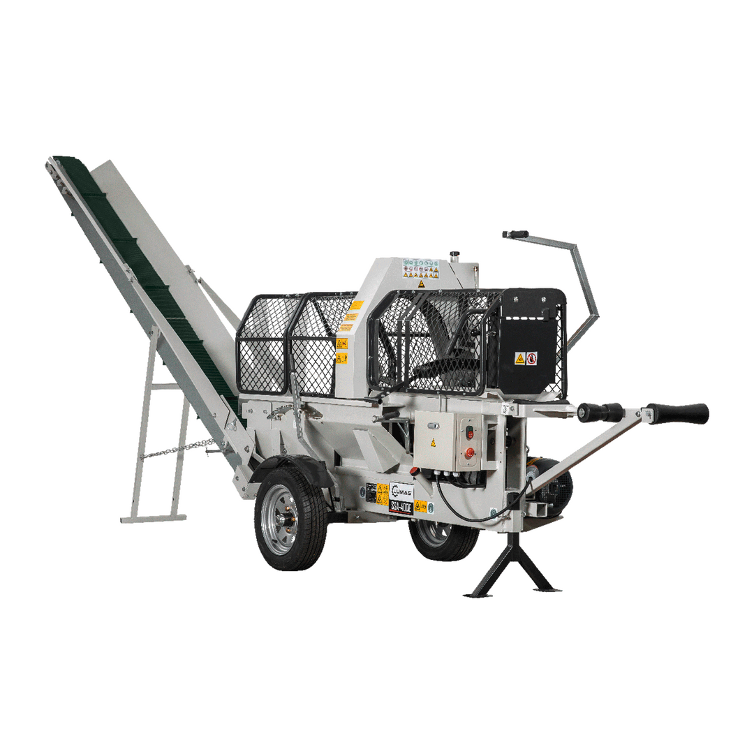 LUMAG SSA400E | Elektro-Sägespaltmaschine mit Fördenband -