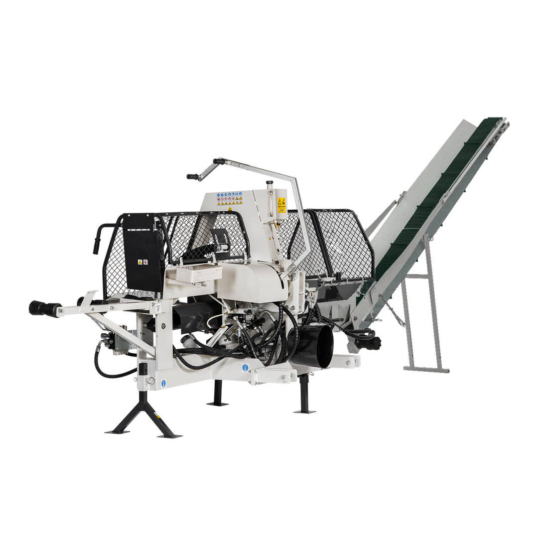 LUMAG SSA400Z | Zapfwellen-Sägespaltmaschine mit Fördenband -